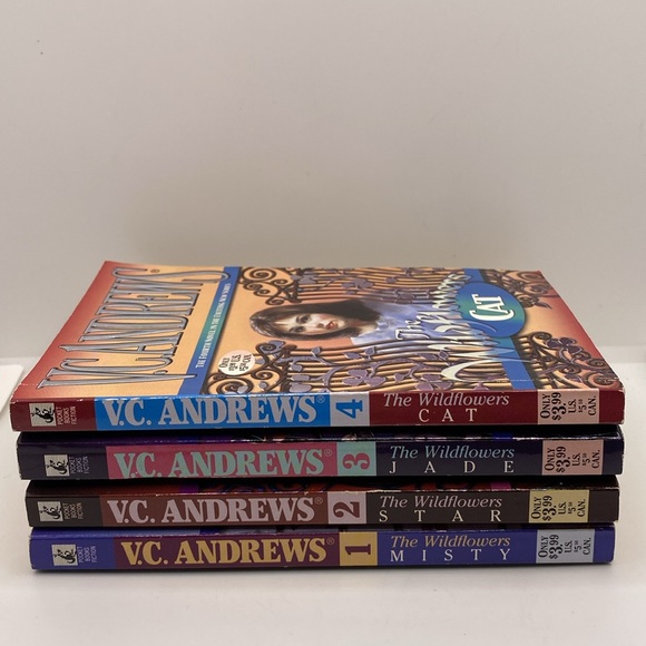 V.C. Andrews 4 Book Bundle The Wildflowers Misty Star Jade Cat Novels 1990s - Picture 10 of 11